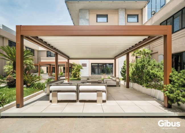 Zenit – Pergola mit rechtwinkligem Dach von NEMATEC